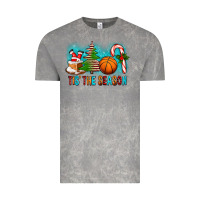 Cloud Rock Tis The Season Christmas With Basketball And Candy Cane Vintage Tee - FaDigitalArtStudio