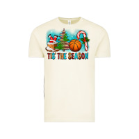 Vintage Arctic Tis The Season Christmas With Basketball And Candy Cane Vintage Tee - FaDigitalArtStudio