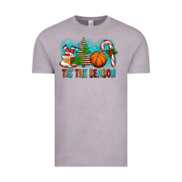 Vintage Zinc Tis The Season Christmas With Basketball And Candy Cane Vintage Tee - FaDigitalArtStudio