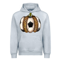 Heather Grey Soccer Pumpkin Urban Hoodie - texasbilliewilder