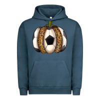 Pigment Midnight Navy Soccer Pumpkin Urban Hoodie - texasbilliewilder