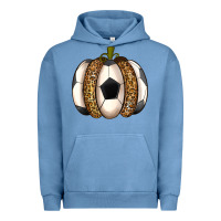 Pigment Pebble Blue Soccer Pumpkin Urban Hoodie - texasbilliewilder