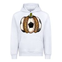 White Soccer Pumpkin Urban Hoodie - texasbilliewilder