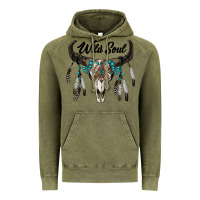 Vintage Olive wild soul boho skull Vintage Hoodie - RanaPortraitStore