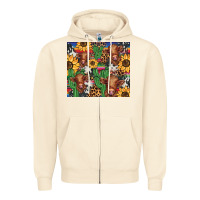 Sandshell western cactus sunflower highlands cow Zipper Hoodie - BarkalooDesign