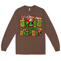 Chestnut teach love inspire with Christmas and teacher elements Long Sleeve Tee - AdoDesignShop