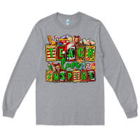 Heather Grey teach love inspire with Christmas and teacher elements Long Sleeve Tee - AdoDesignShop