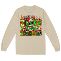 Mushroom teach love inspire with Christmas and teacher elements Long Sleeve Tee - AdoDesignShop