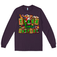 Plum teach love inspire with Christmas and teacher elements Long Sleeve Tee - AdoDesignShop