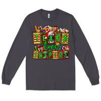 Smoke teach love inspire with Christmas and teacher elements Long Sleeve Tee - AdoDesignShop