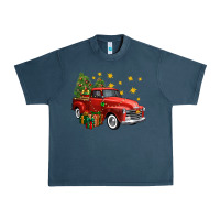 Midnight Navy christmas truck Urban Heavy Tee - FaDigitalArtStudio