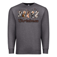 Charcoal Heather howdy christmas Premium Sweatshirt - MaliasSmallBusiness