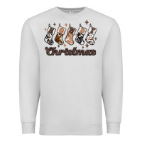 Dove Grey howdy christmas Premium Sweatshirt - MaliasSmallBusiness