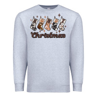 Heather Grey howdy christmas Premium Sweatshirt - MaliasSmallBusiness