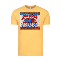 Vintage Mustard god bless america land that i love Vintage Tee - HRA Design Shop
