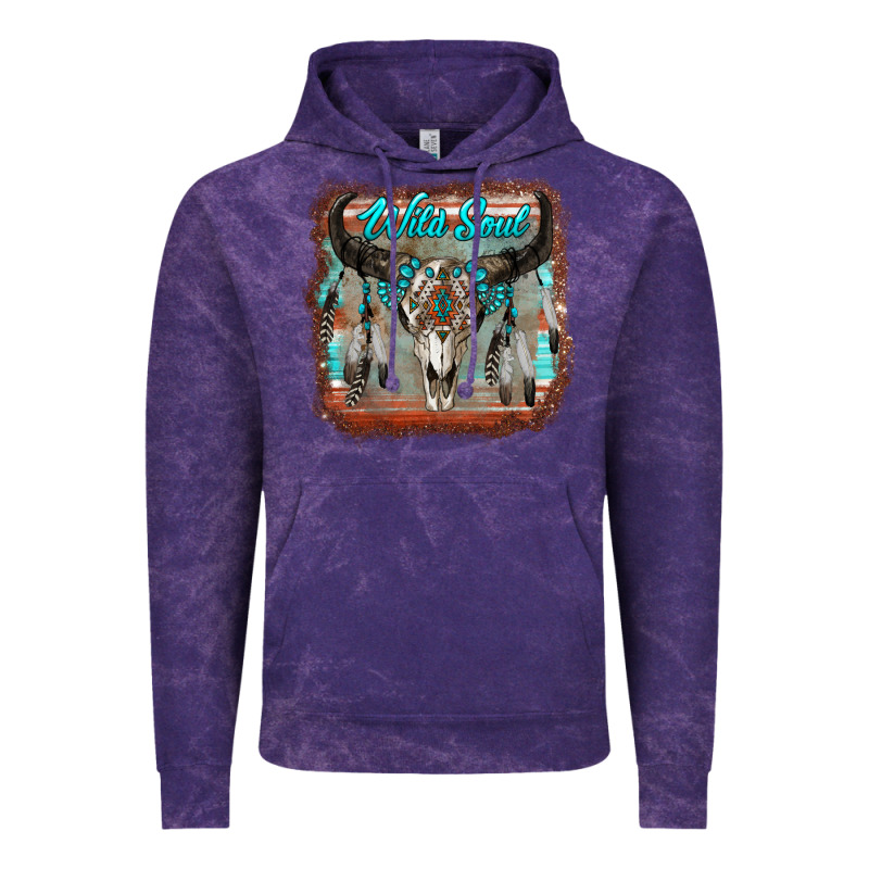 Wild Soul Boho Skull With Background Vintage Hoodie by RanaPortraitStore | Teevron
