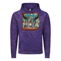 Cloud Purple wild soul boho skull with background Vintage Hoodie - RanaPortraitStore