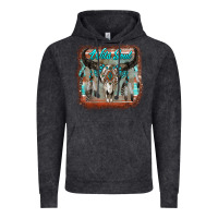 Vintage Black wild soul boho skull with background Vintage Hoodie - RanaPortraitStore