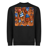 Black patriotic popsicles seamless pattern Heavyweight Sweatshirt - HRA Design Shop