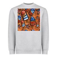 Heather Grey patriotic popsicles seamless pattern Heavyweight Sweatshirt - HRA Design Shop