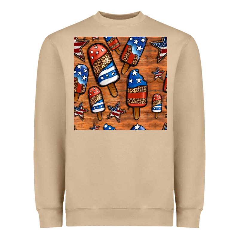 Patriotic Popsicles Seamless Pattern Heavyweight Sweatshirt by HRA Design Shop | Teevron