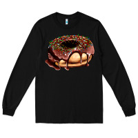 Black chocolate donut with candies Long Sleeve Tee - AdoDesignShop