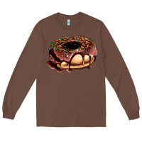 Chestnut chocolate donut with candies Long Sleeve Tee - AdoDesignShop