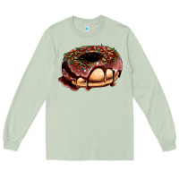 Matcha chocolate donut with candies Long Sleeve Tee - AdoDesignShop