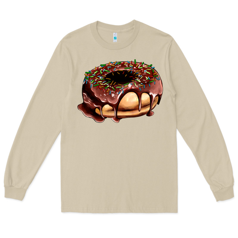 Chocolate Donut With Candies Long Sleeve Tee by AdoDesignShop | Teevron