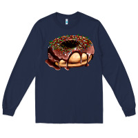 Navy chocolate donut with candies Long Sleeve Tee - AdoDesignShop