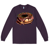 Plum chocolate donut with candies Long Sleeve Tee - AdoDesignShop