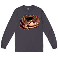 Smoke chocolate donut with candies Long Sleeve Tee - AdoDesignShop