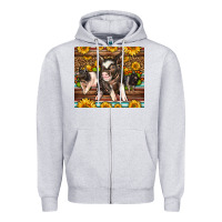 Heather Grey Western Cute Hampshire Pigs Zipper Hoodie - LillyAllenDesigns