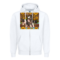 White Western Cute Hampshire Pigs Zipper Hoodie - LillyAllenDesigns