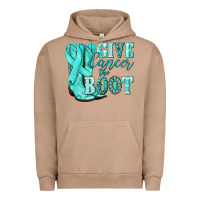 Pigment Burro Give Cancer the boot Ovarian Cancer teal ribbon Urban Hoodie - NancyCooperArtShop