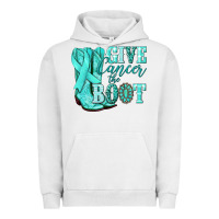 Pigment Lunar Rock Give Cancer the boot Ovarian Cancer teal ribbon Urban Hoodie - NancyCooperArtShop