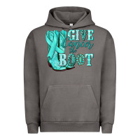 Pigment Tornado Give Cancer the boot Ovarian Cancer teal ribbon Urban Hoodie - NancyCooperArtShop