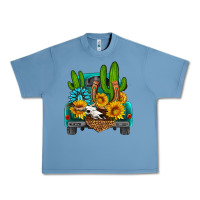 Pebble Blue western truck Horseshoe Urban Heavy Tee - HRA Design Shop