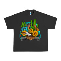 Pigment Black western truck Horseshoe Urban Heavy Tee - HRA Design Shop