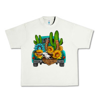 Pistachio western truck Horseshoe Urban Heavy Tee - HRA Design Shop