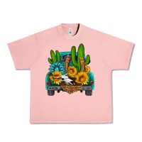 Salmon western truck Horseshoe Urban Heavy Tee - HRA Design Shop