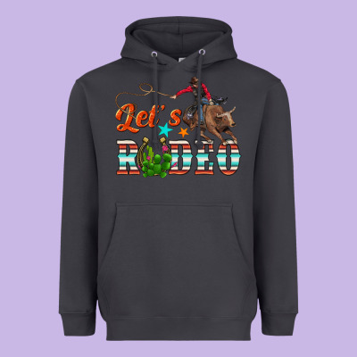 Lets Rodeo Heavyweight Hoodie Designed By Nancycooperartshop