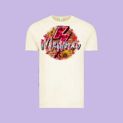 Mama Lighting Bolt Vintage Tee Designed By Racoondesign