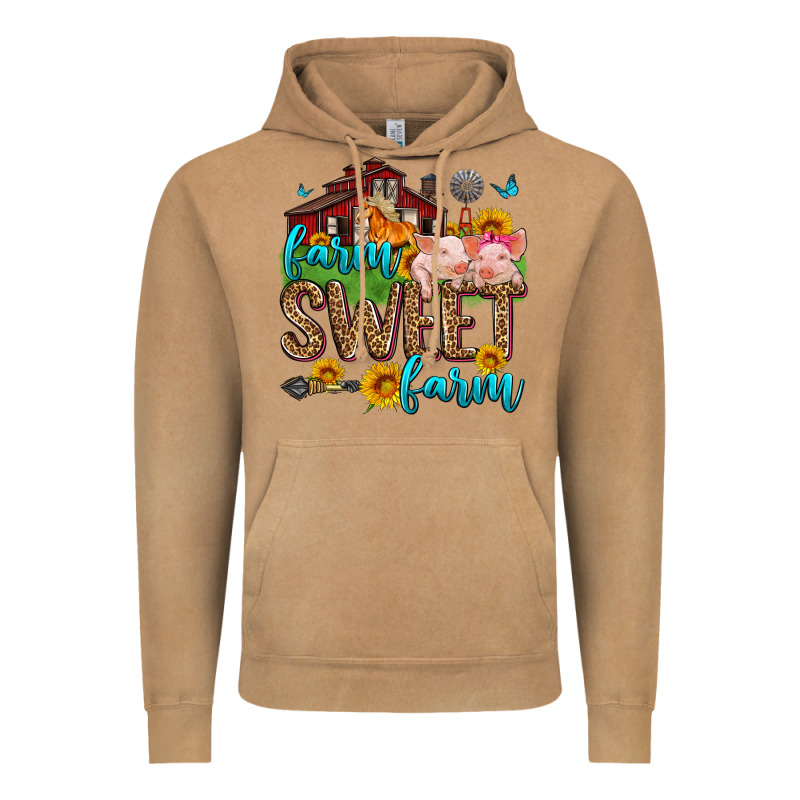 Farm Sweet Farm Vintage Hoodie by Zillion Design Studio | Teevron