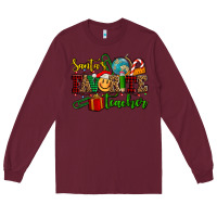 Burgundy santa's favorite teacher Long Sleeve Tee - AdoDesignShop