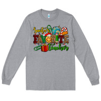 Heather Grey santa's favorite teacher Long Sleeve Tee - AdoDesignShop