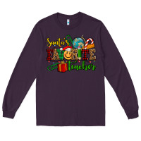 Plum santa's favorite teacher Long Sleeve Tee - AdoDesignShop
