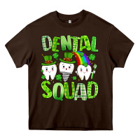 Chocolate Brown st. patricks day dental squad Heavy Core Tee - Artiststas