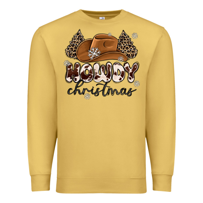Howdy Christmas Premium Sweatshirt by MaliasSmallBusiness | Teevron