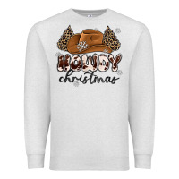 Oatmeal Heather howdy christmas Premium Sweatshirt - MaliasSmallBusiness
